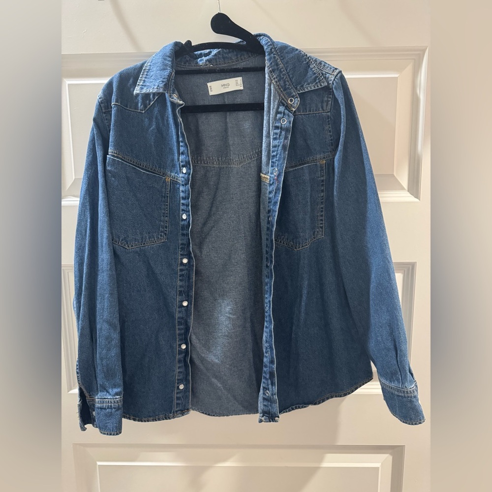 Mango Blue Denim Blouse